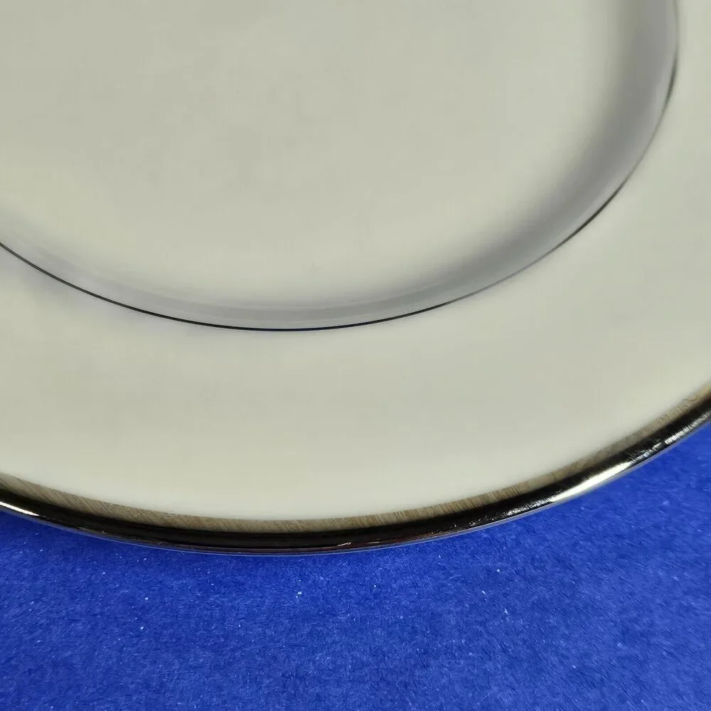 Lenox Montclair Ivory Platinum Trim - 2 Bread Plates 6 3/8